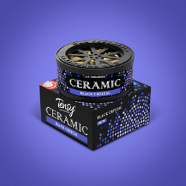 Ароматизатор на панель Dolce Life  CERAMIC Черный лед, 60гр