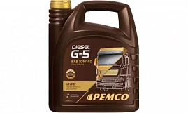 PEMCO DIESEL G-5 UHPD 10W40 API CI-4 PLUS ACEA E7 JASO DH-1 5L Всесезонное полусинтетическое (esters + HC-synthes) моторное масло