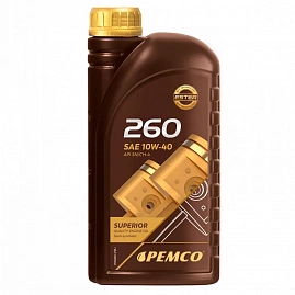 PEMCO 260 10W40 API SN/CH-4 ACEA A3/B4 1L Универсальное ester-содержащее моторное масло на гидросинтетической основе